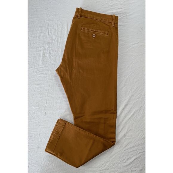 J Crew 484 Slim Flat Front Stretch Cotton Chino Pants. Burnt Orange, Men's 34X29 - Picture 1 of 9